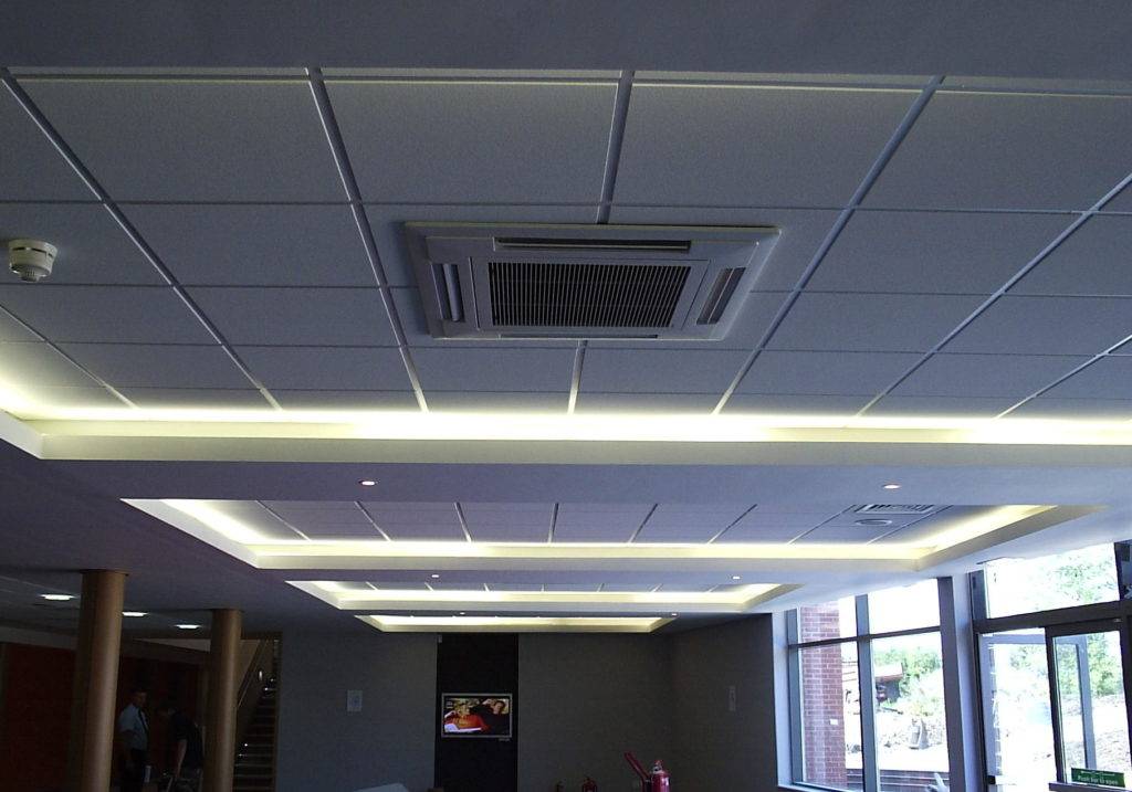 Office ceiling installation